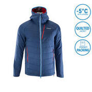 Men's Mountaineering Synthetic Quilt Insulated Jacket for -5 degrees.
