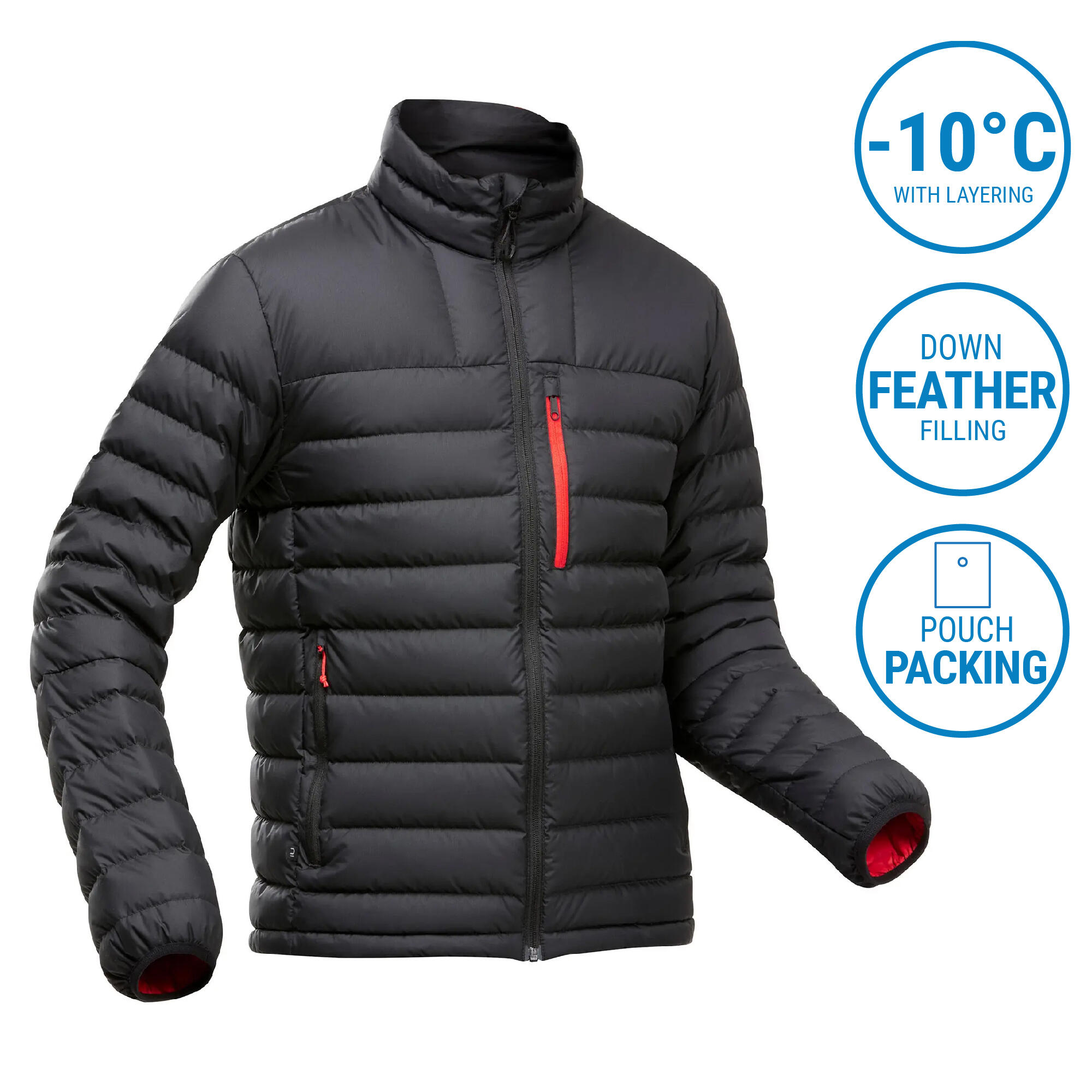 Men s Mountain Trekking Down Jacket Mt500 10 c
