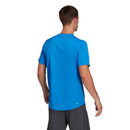 T-Shirt Fitness Cardio Herren blau
