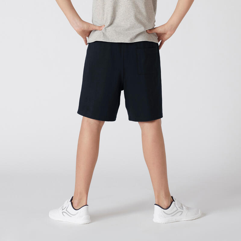 Short enfant coton - Basique noir DOMYOS - Decathlon