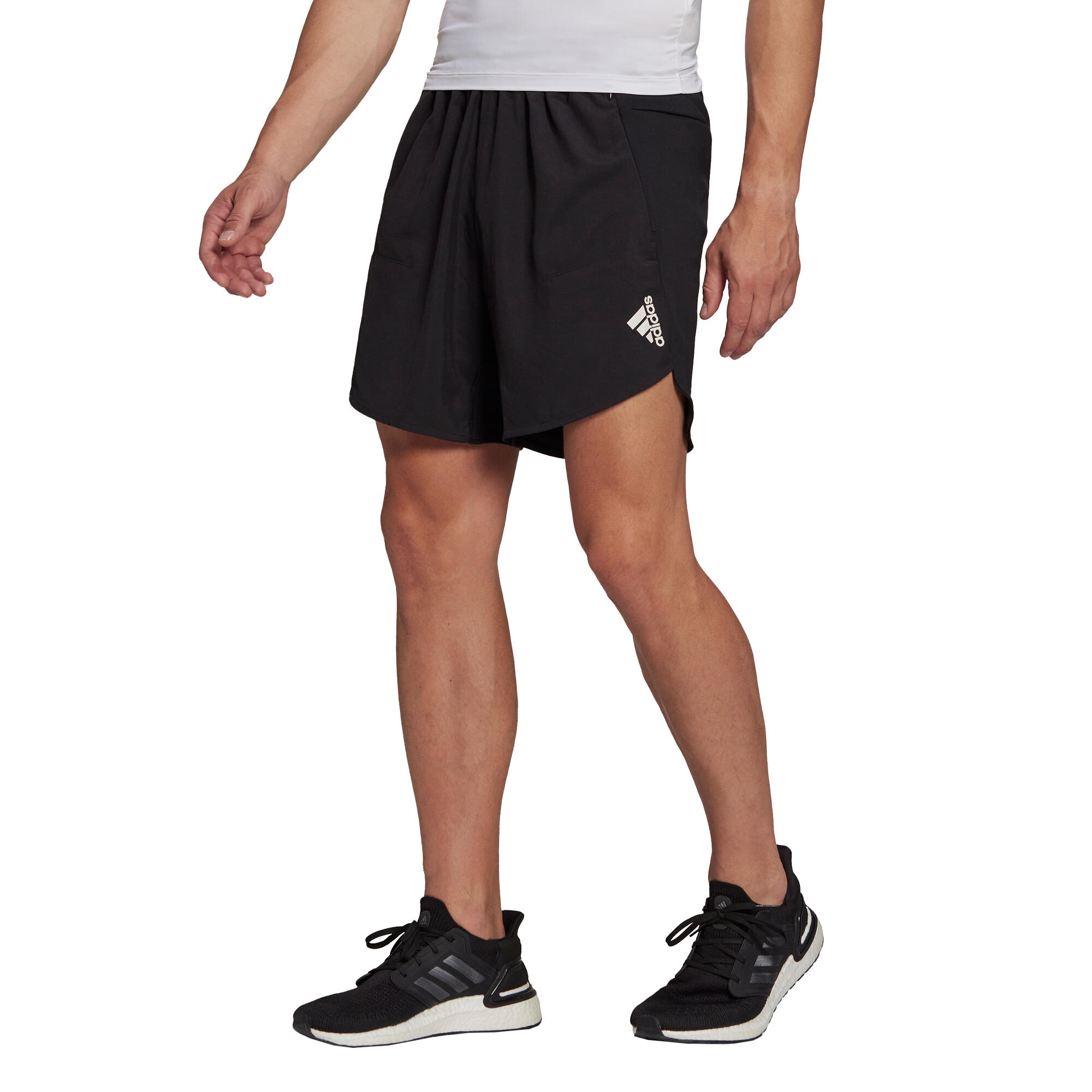 Pantalon scurt fitness negru bărbați ADIDAS imagine 2022