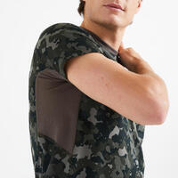 Men's Crew Neck Breathable Essential Fitness T-Shirt - Khaki Camo