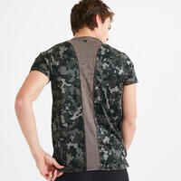 Men's Crew Neck Breathable Essential Fitness T-Shirt - Khaki Camo