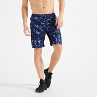 Short de fitness essentiel respirant poches zippés homme - bleu AOP