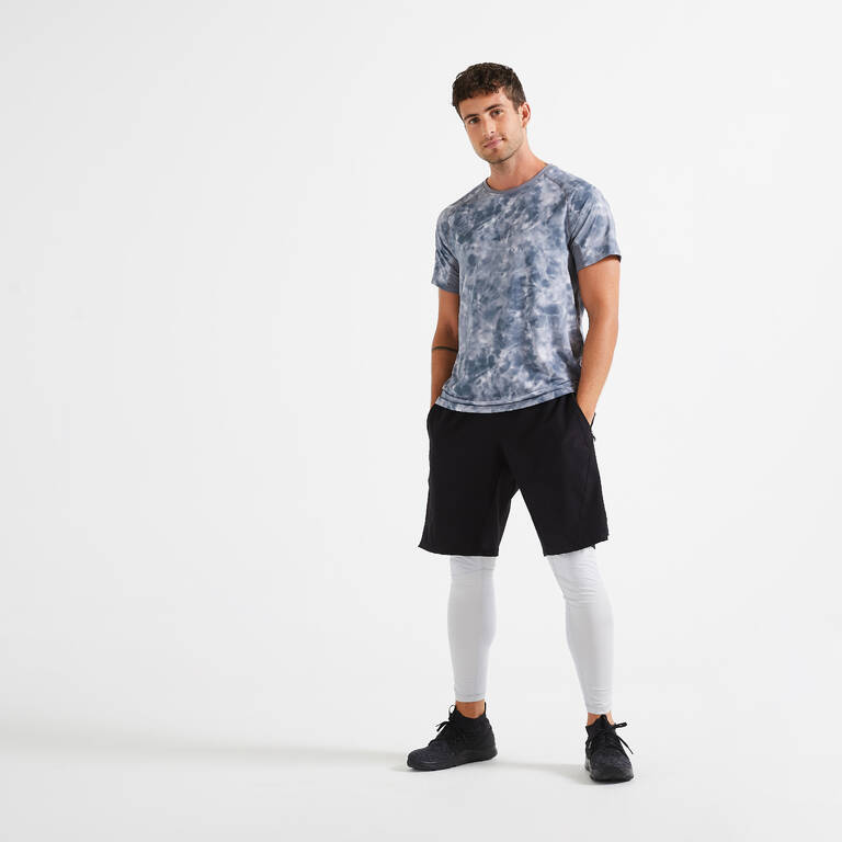 Men's Breathable Fitness Leggings - Grey