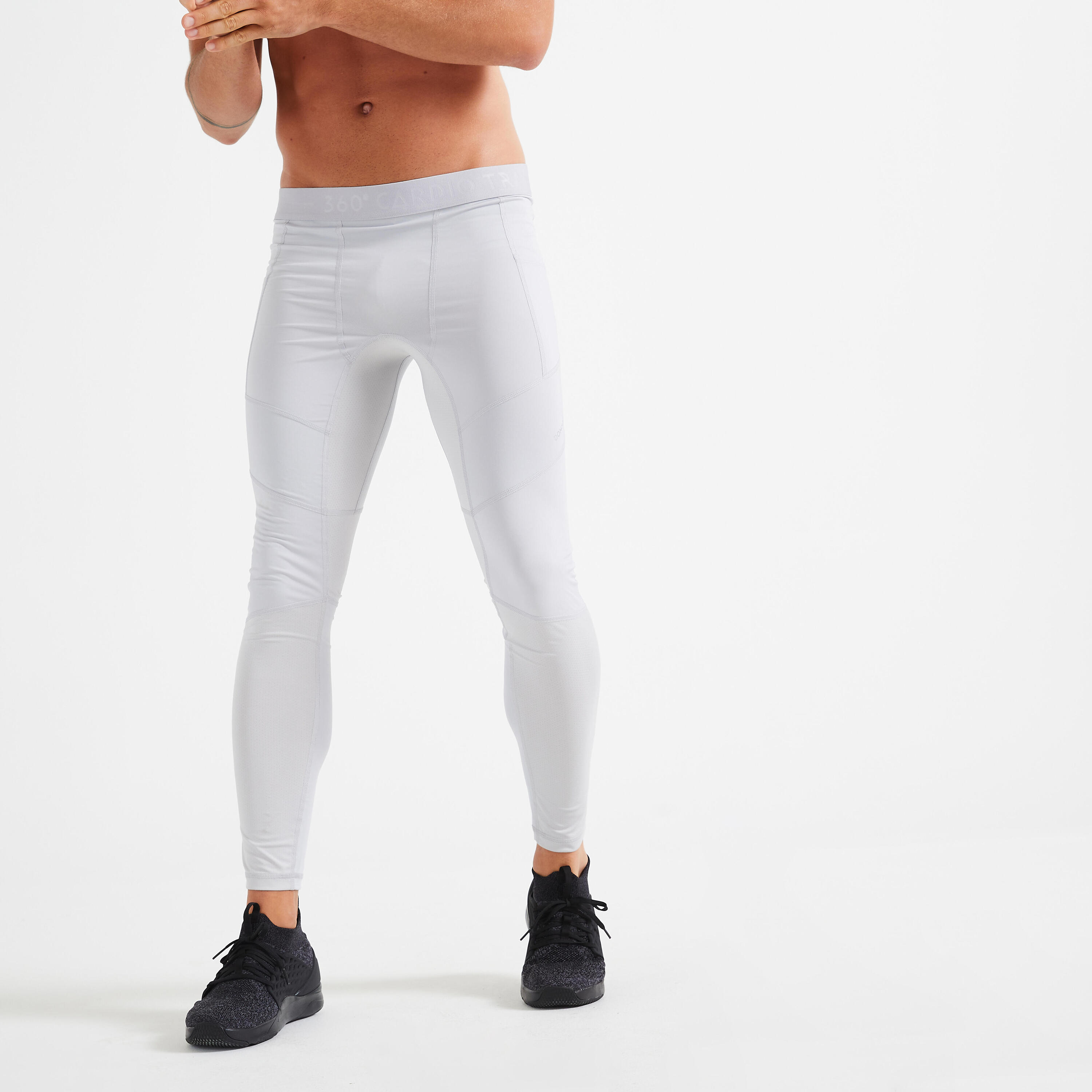 DOMYOS Men's Breathable Fitness Leggings - Grey