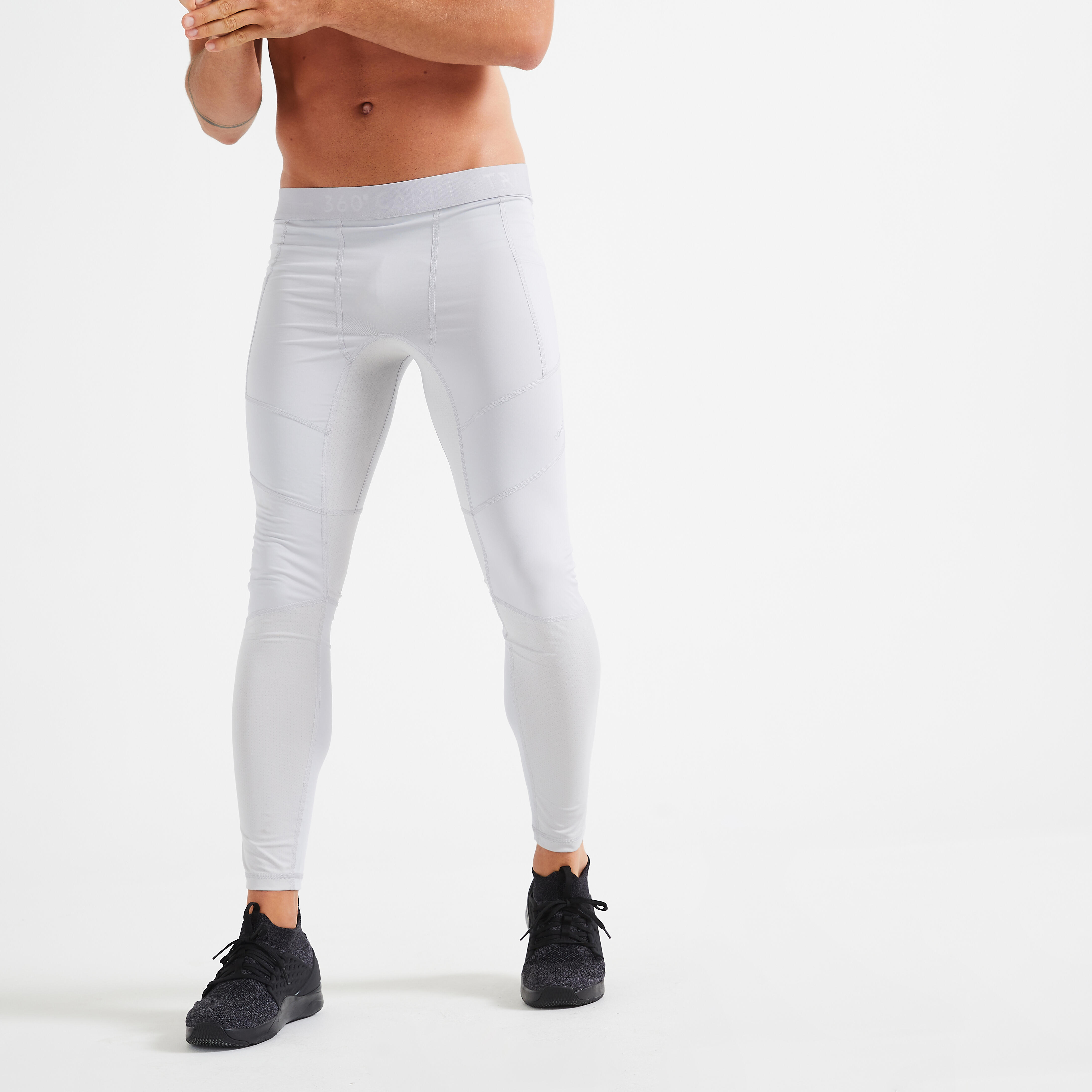 Leggings uomo cardio fitness 500 grigi con stampa DOMYOS | DECATHLON
