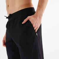 Men's Zip Pocket Breathable Fitness Shorts - Black