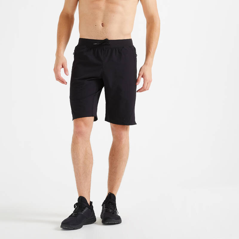 Pantalón jogger de fitness con bolsillos para Hombre Domyos 500
