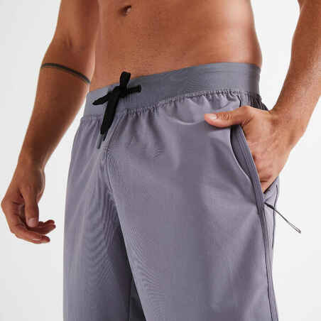 Pantalón corto chándal short Hombre Domyos 500 gris claro