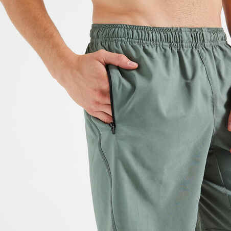 Shorts Training 120 Fitness atmungsaktiv Reissverschlusstaschen Herren grün 