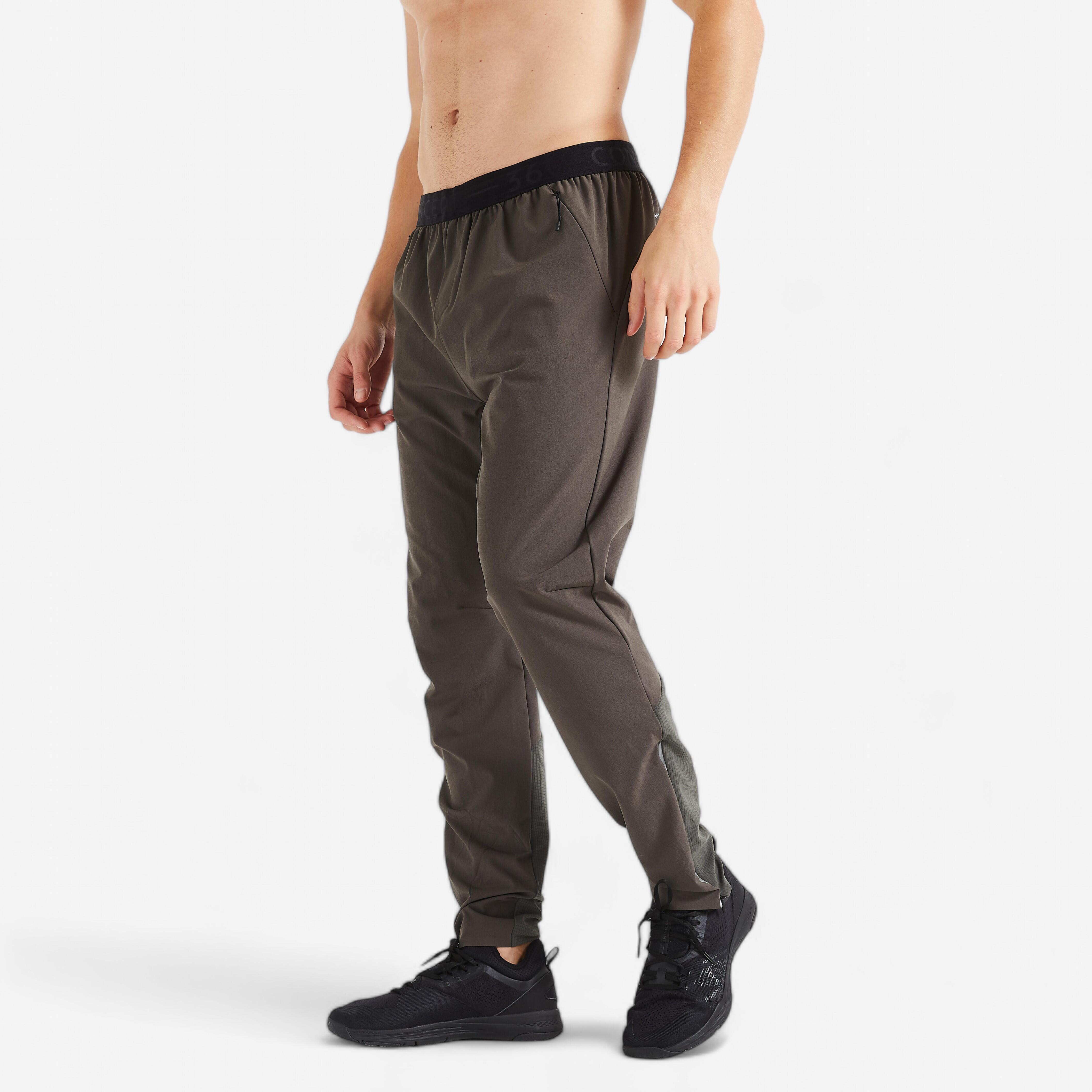 Pantaloni uomo fitness 900 zip alla caviglia neri DOMYOS | DECATHLON