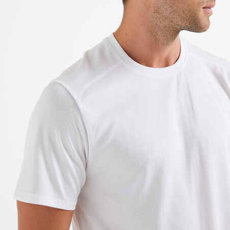 Men's Crew Neck Breathable Essential Fitness T-Shirt - Plain White