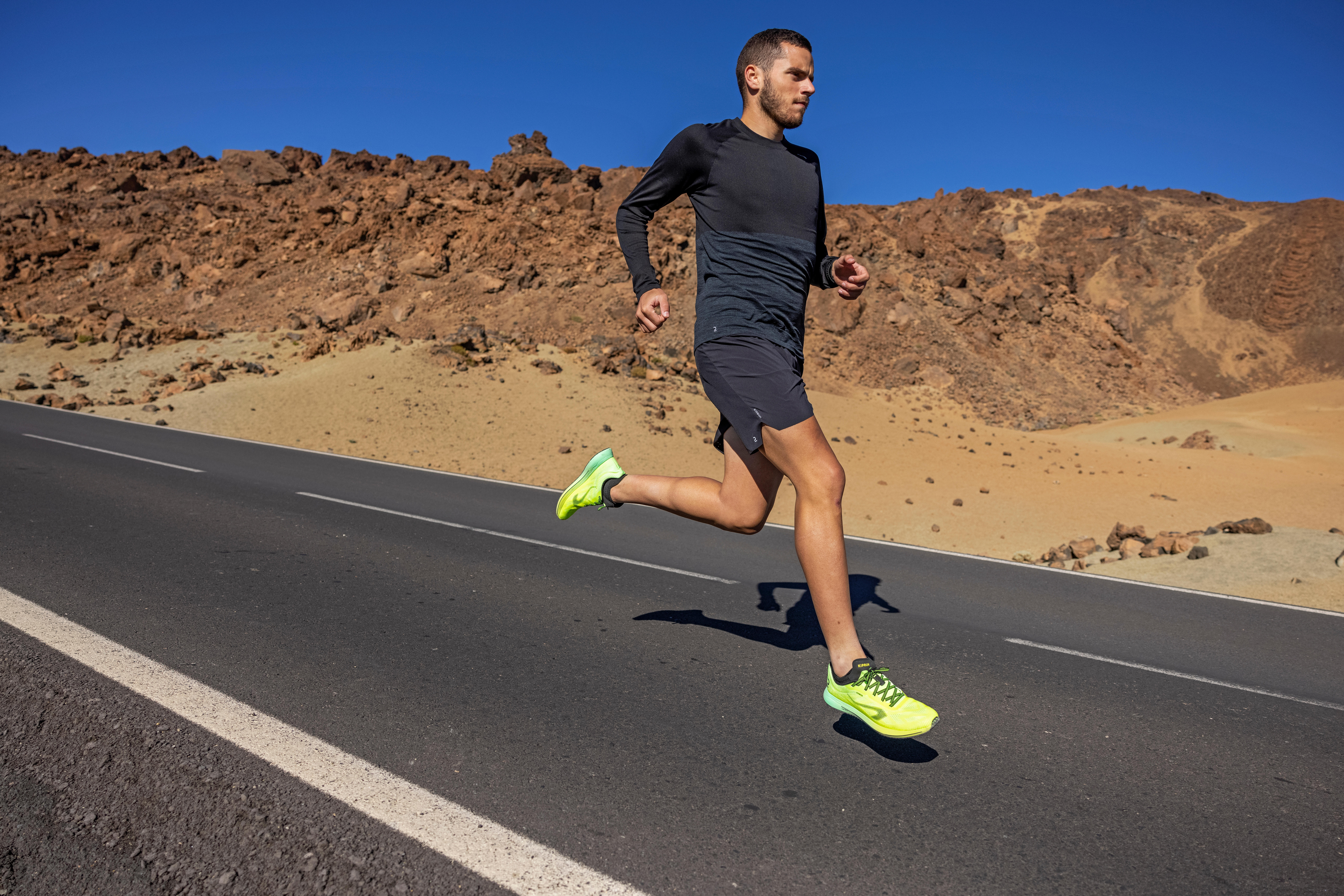Long Sleeve Running T-Shirt  - Run 500 Black - KIPRUN