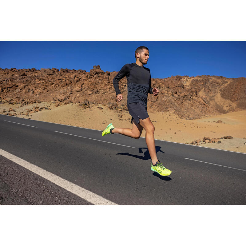 Men's Running Long-Sleeved T-Shirt KIPRUN Run 500 Seamless-Black
