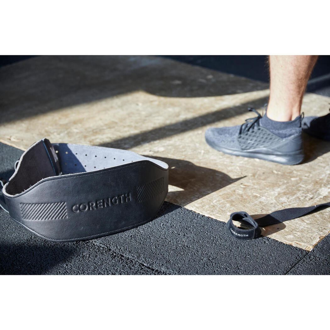 Weight Training Lumbar Belt Leather Decathlon