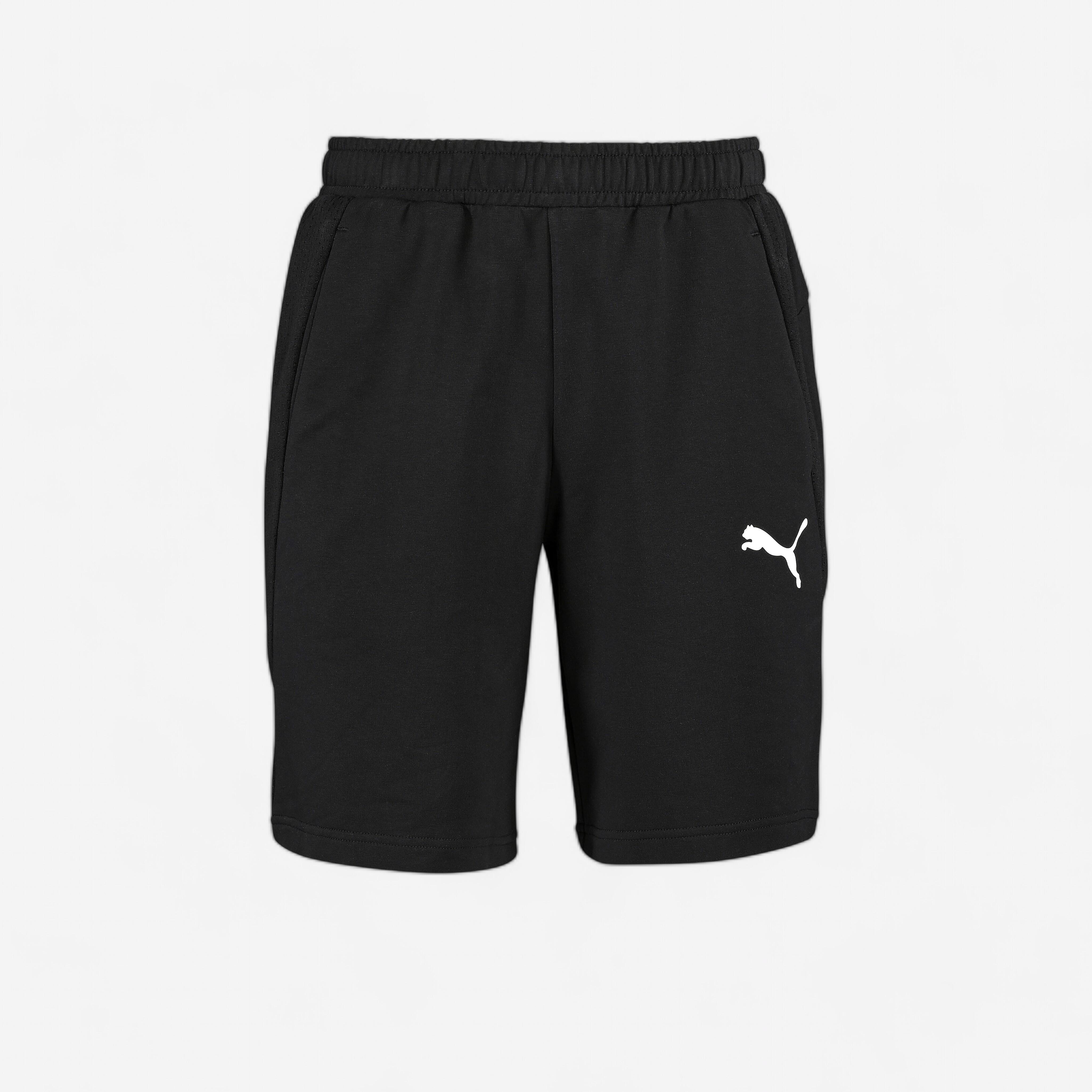 Pantaloncini uomo fitness Puma ACTIVE misto cotone neri PUMA | DECATHLON
