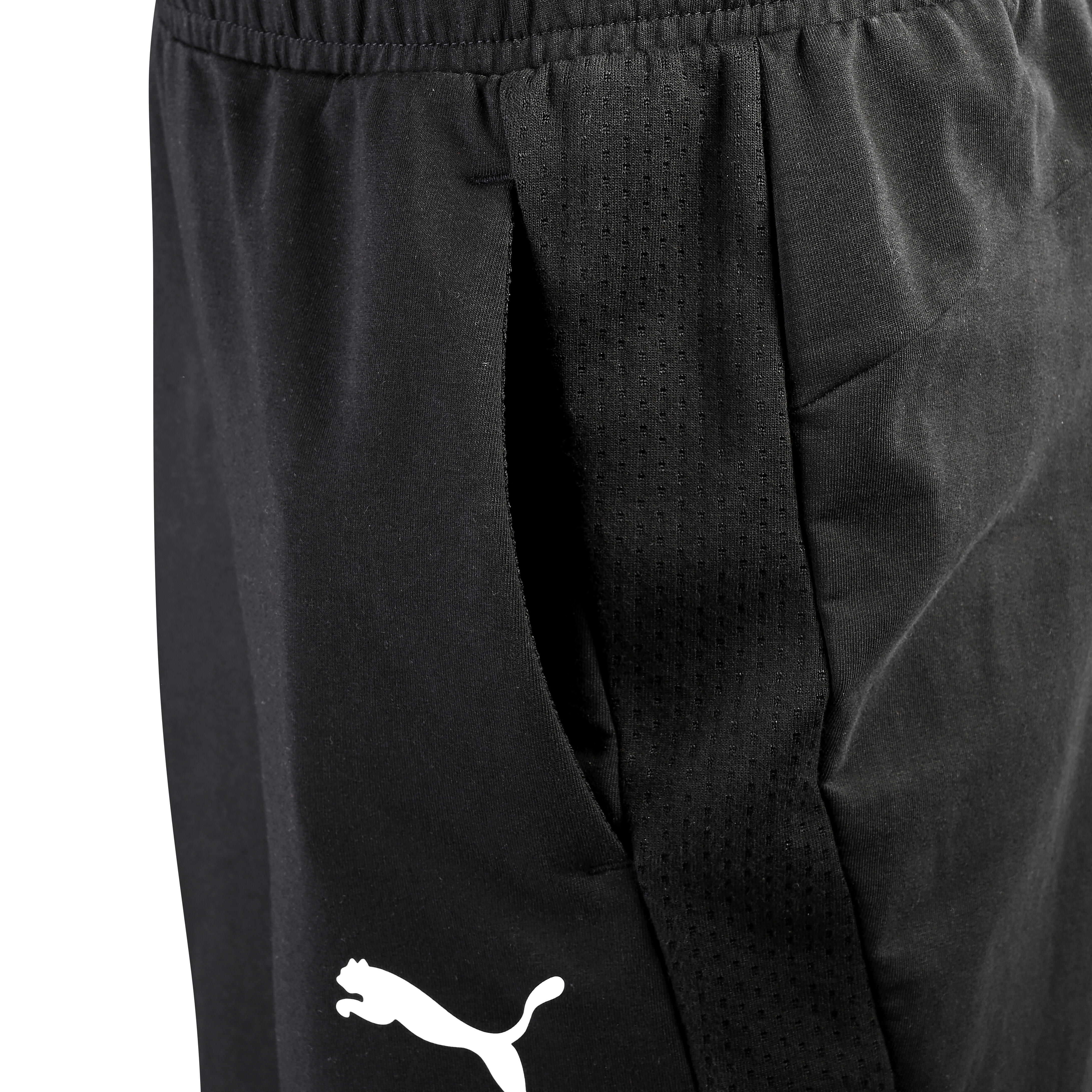 Pantaloncini uomo fitness Puma ACTIVE misto cotone neri PUMA | DECATHLON