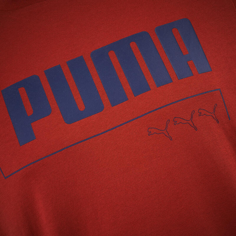 T-SHIRT PUMA FITNESS COTON MARRON et BLEU - HOMME