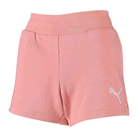 Shorts Fitness Puma Baumwolle Damen rosa 