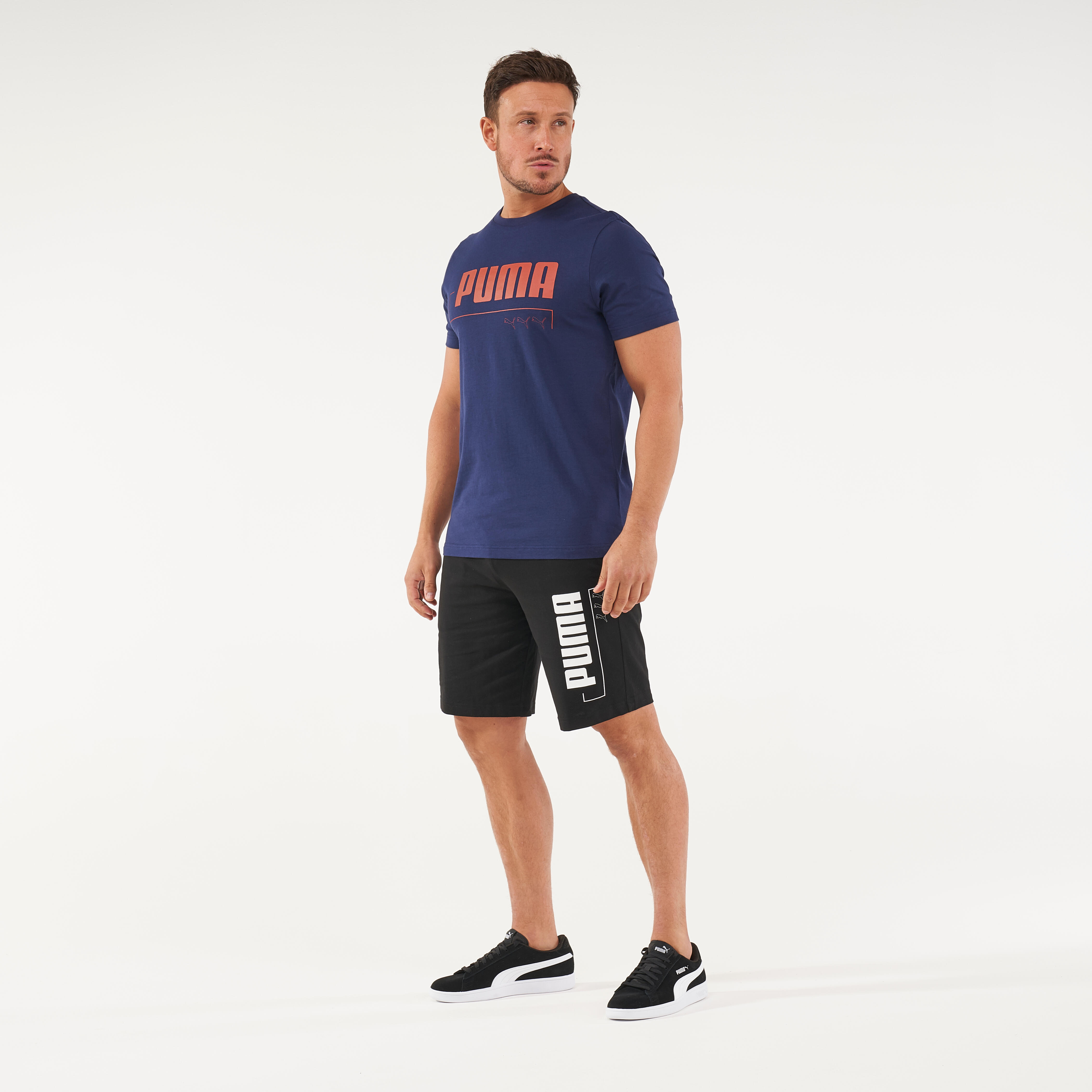 Men's Cotton Fitness T-Shirt - Peacoat 
