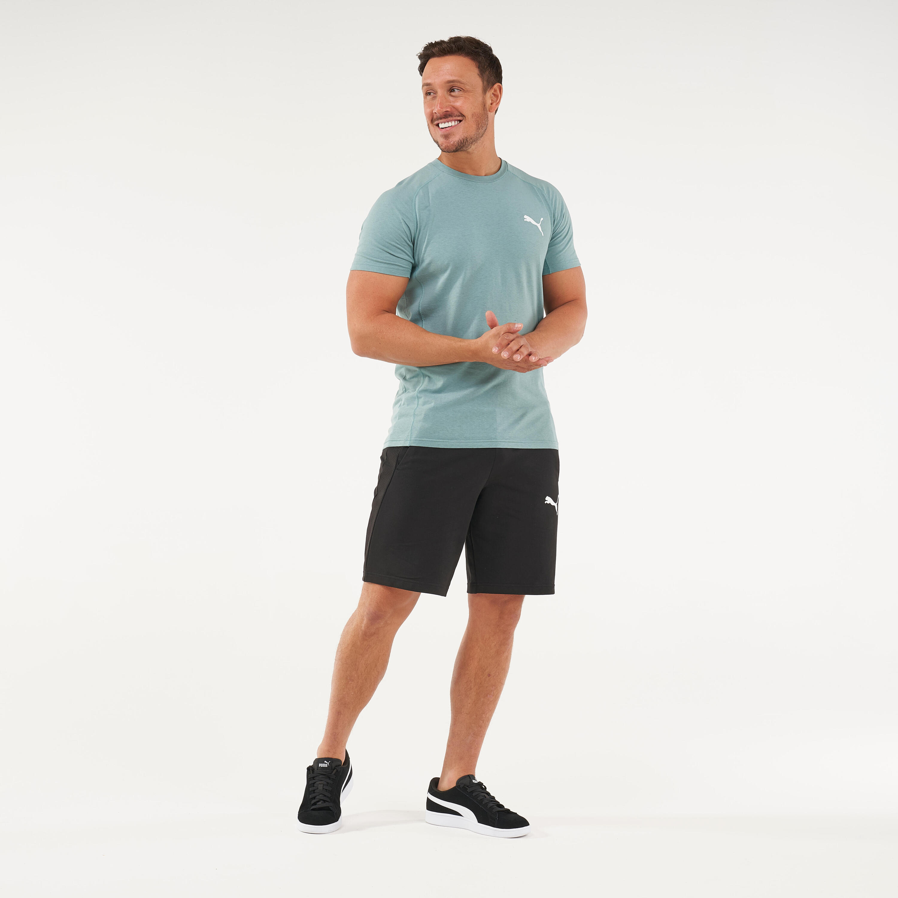 Men's Cotton Fitness Shorts - Black 3/5