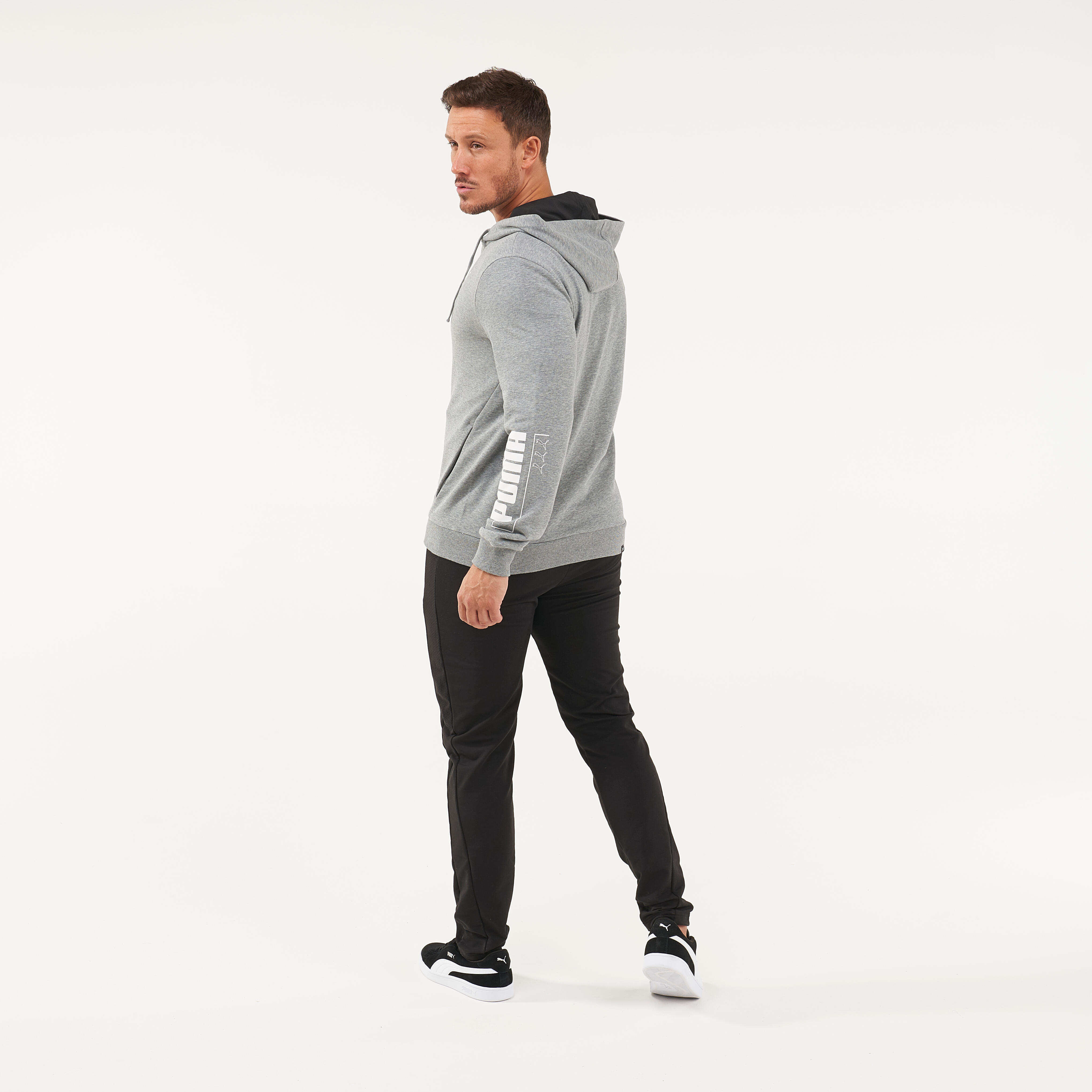 PUMA GIACCA FITNESS IN COTONE GRIGIO - UOMO