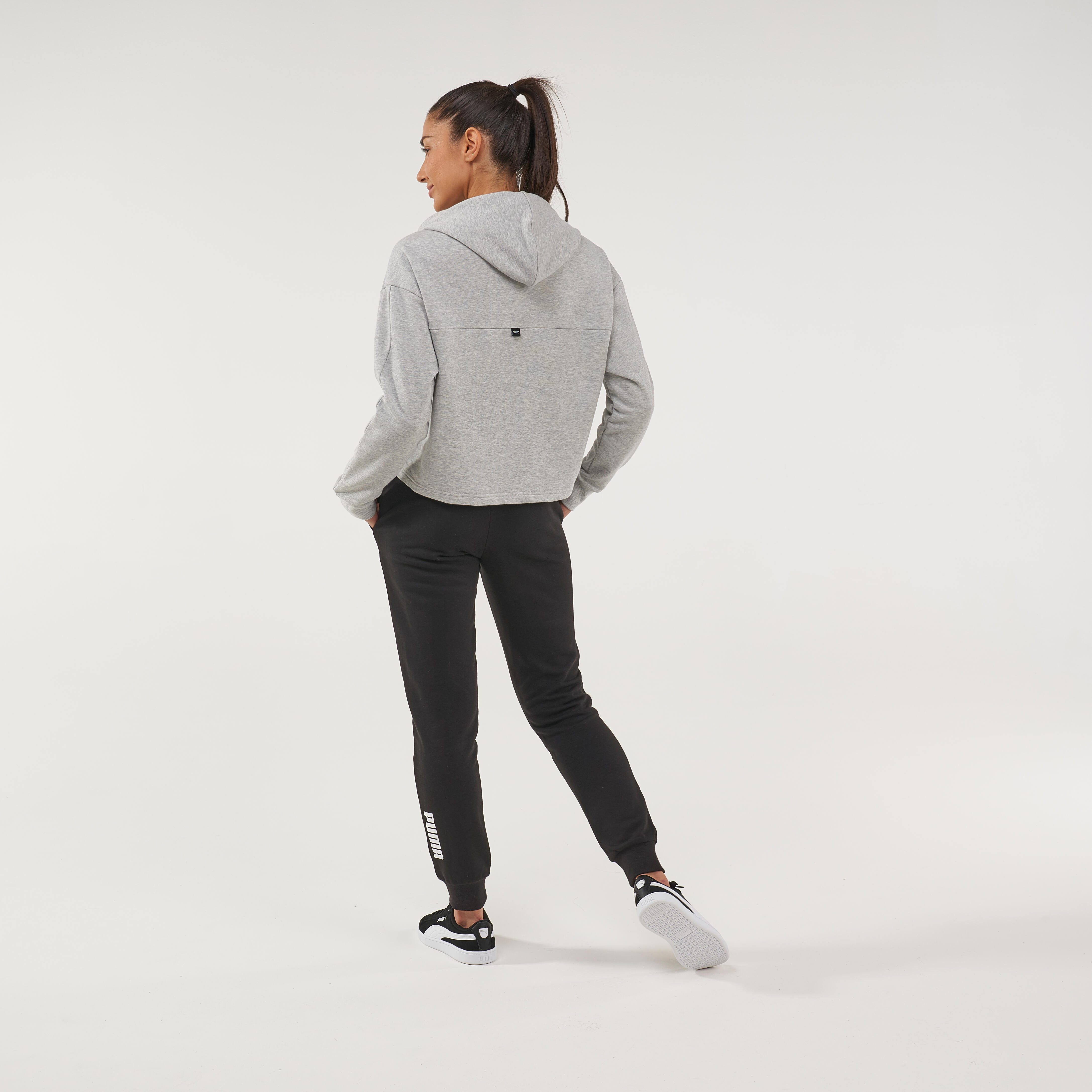 PUMA PANTALONI FITNESS DONNA IN COTONE NERO