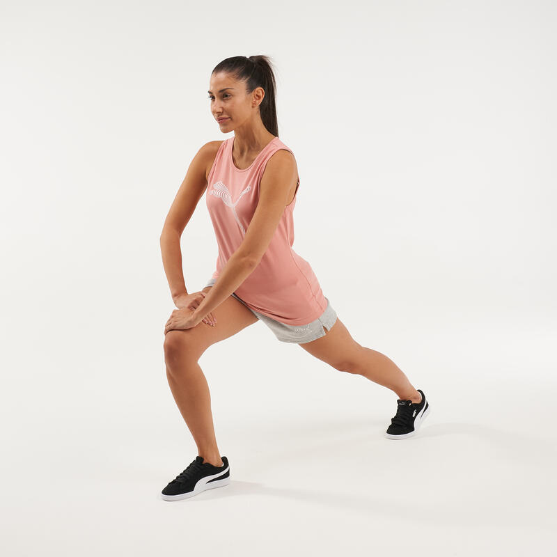 Camiseta fitness sin mangas Mujer Puma rosa