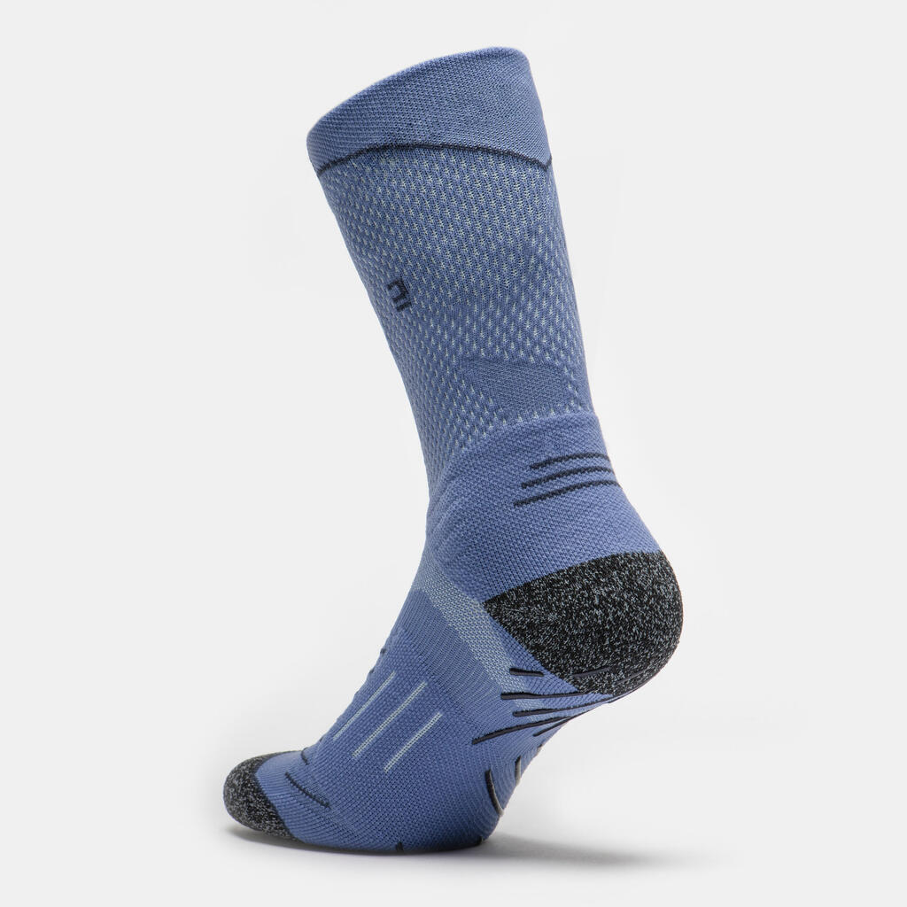 Women's Rugby Socks Training 510 Mid - Blue/Grey