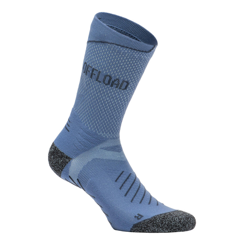 Women's Rugby Socks Training 510 Mid - Blue/Grey