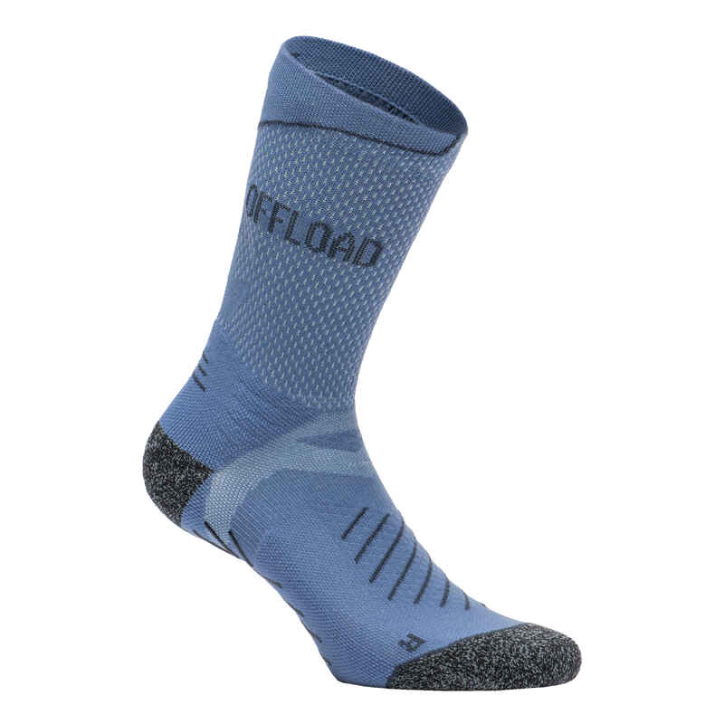 Rugby Stutzenstrümpfe Training 510 Mid Damen blau/grau