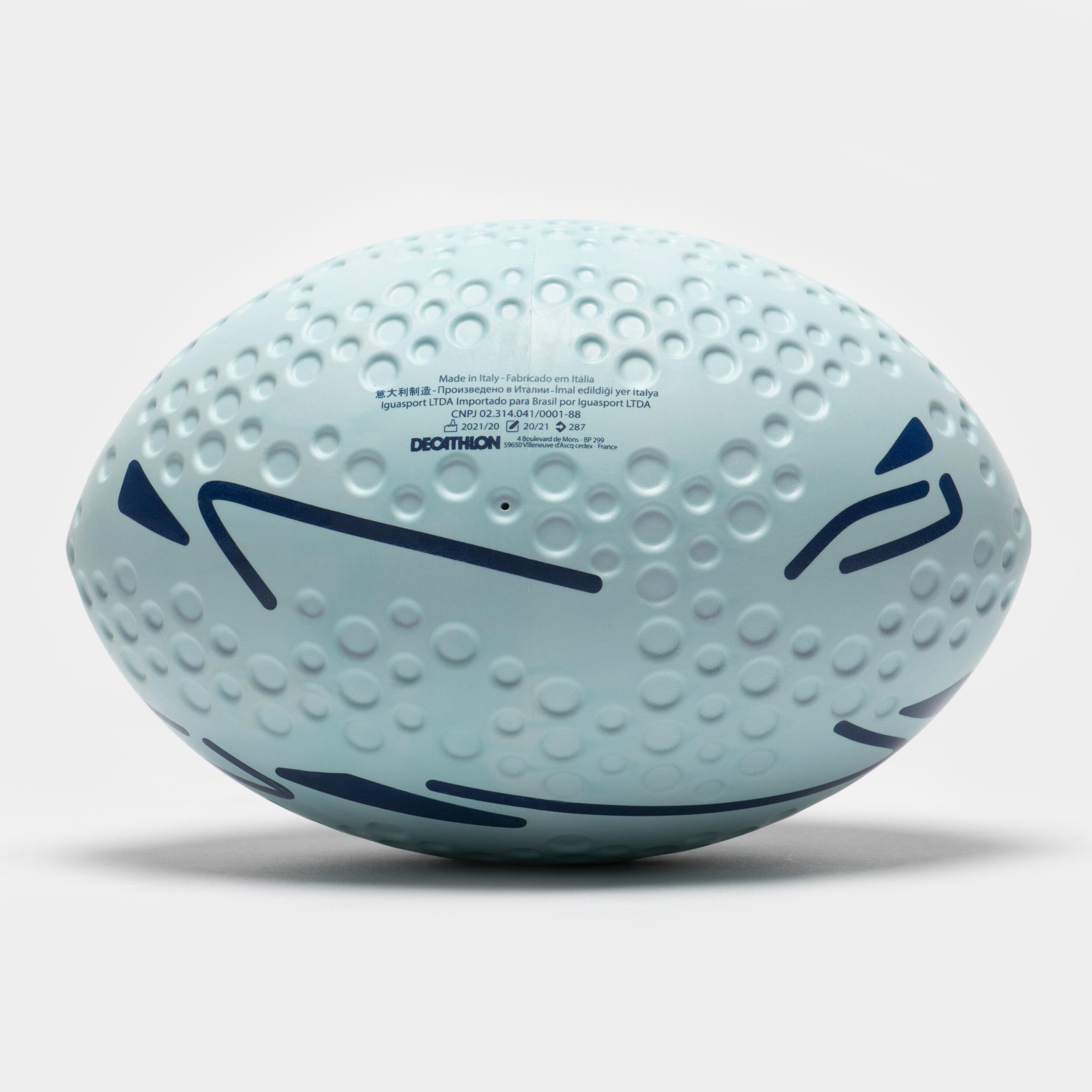 Pallone da rugby in gommapiuma misura 3 - Blu iniziazione