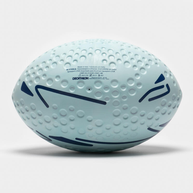 Ballon de rugby en mousse taille 3 - Initiation bleu