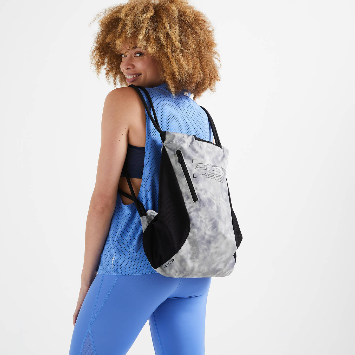 15L Fitness Backpack - Grey Print