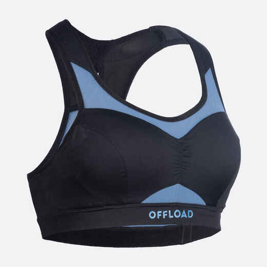 
      Women's Rugby Sports Bra R500 - Black/Blue
  