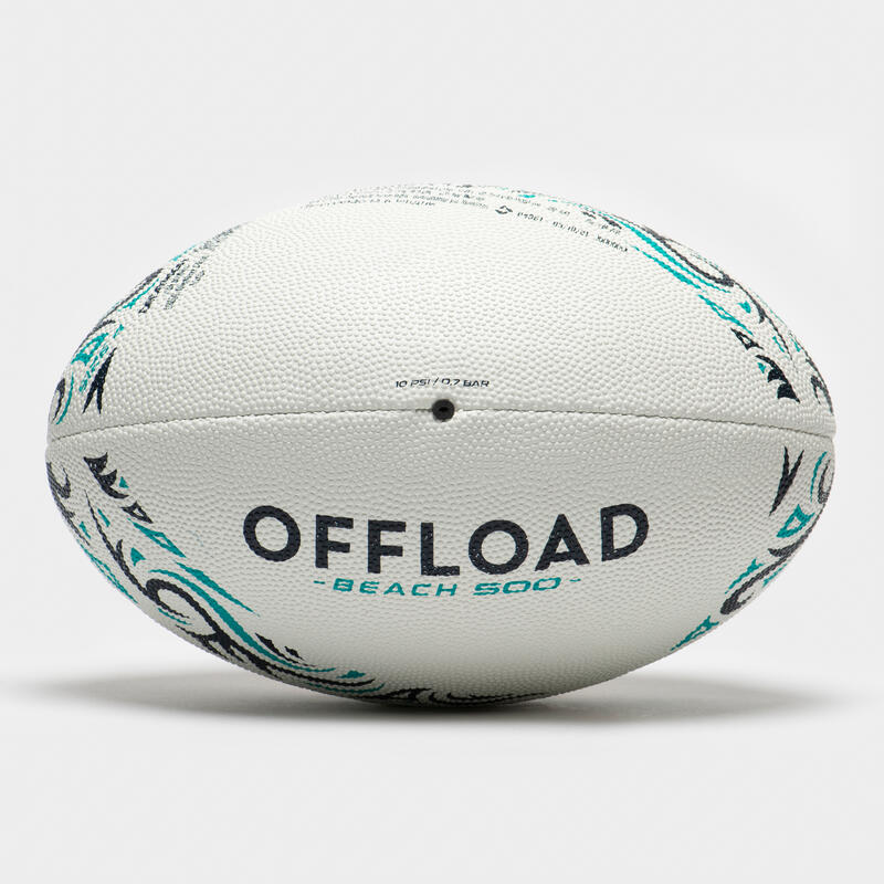 Ballon Beach rugby taille 4 - R500 Match Blanc