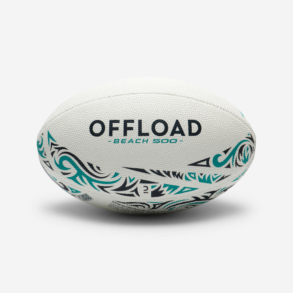 Size 4 Beach Rugby Ball R500 Match - White