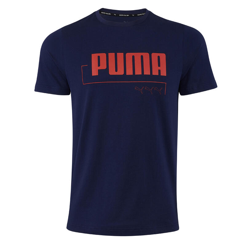T-Shirt Puma Fitness Peacoat Baumwolle Herren 