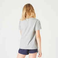 Girls' Cotton T-Shirt 500 - Grey