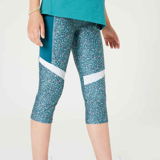 
      Leggings de fitness capri para Niña Domyos 500 turquesa
  