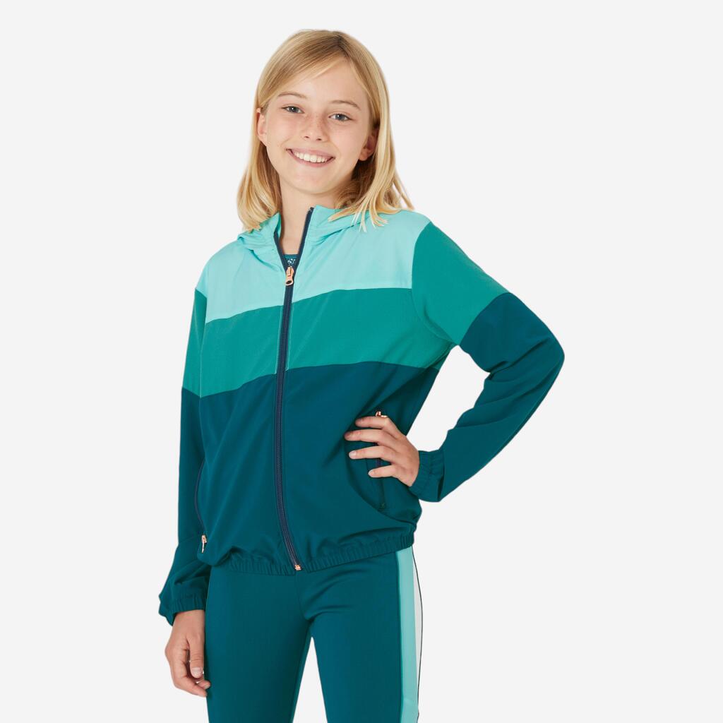 Veste multisport légère et respirante fille, Vert