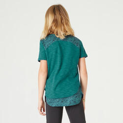 T-shirt double fille vert