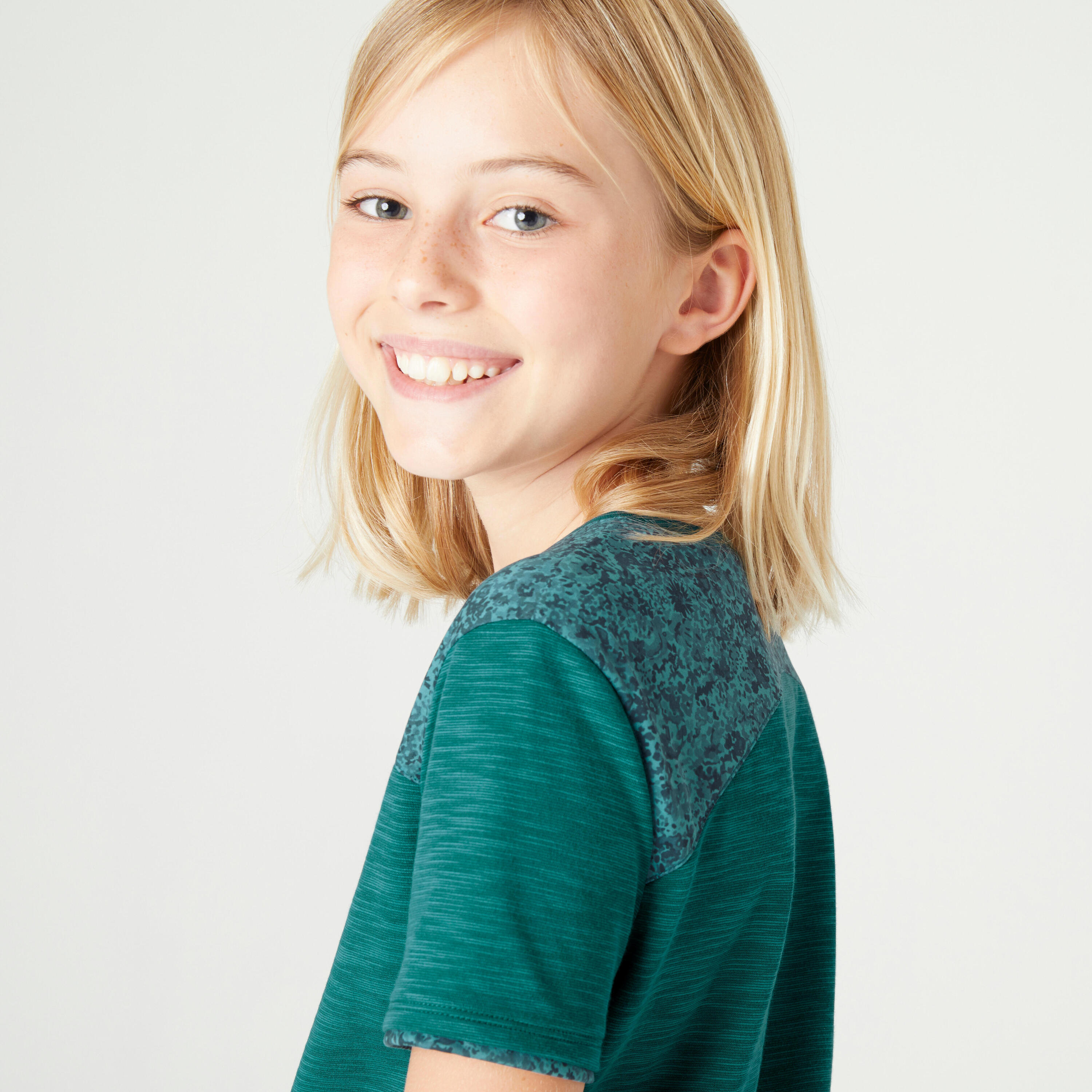 Playera doble niña verde  9/10