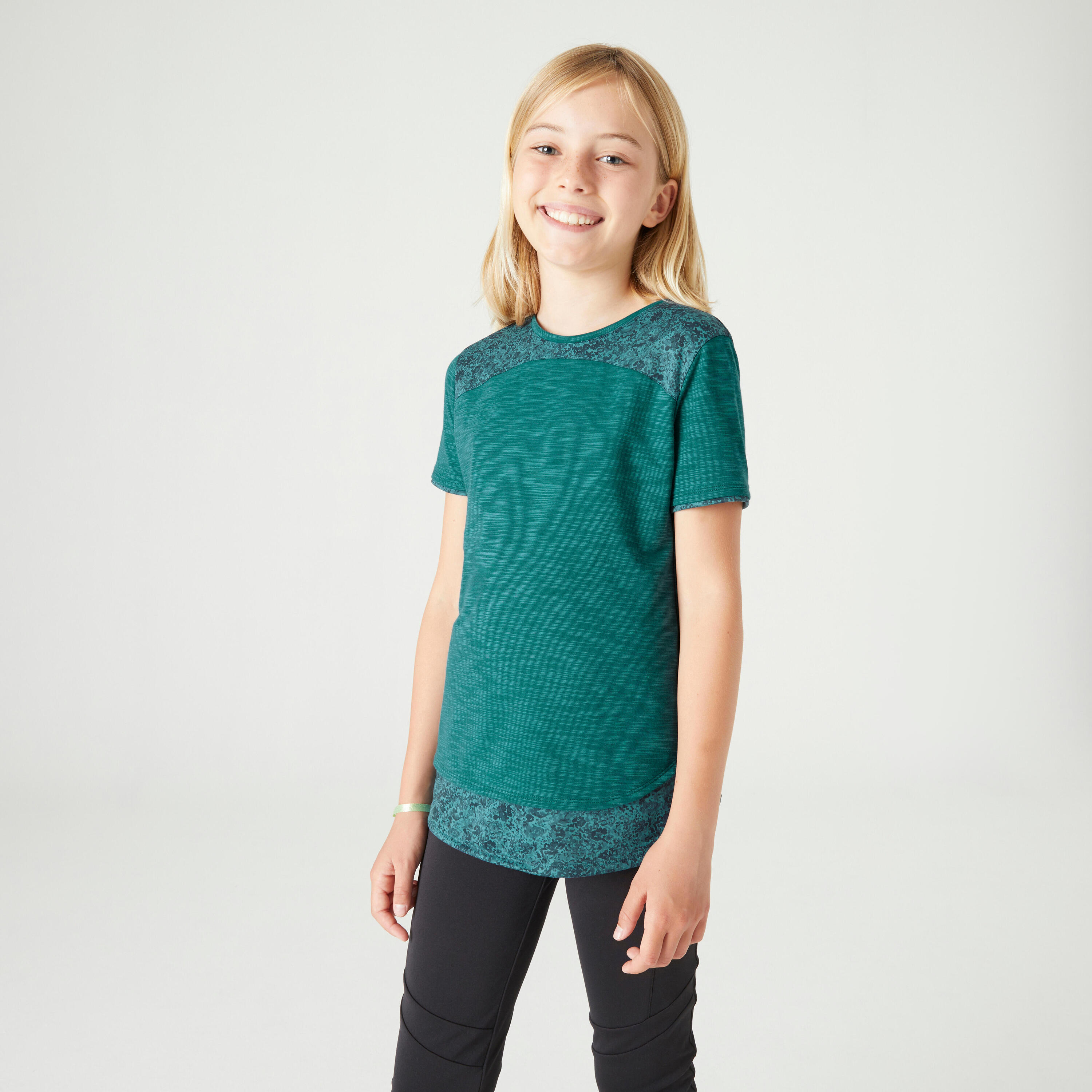 Girl's 2in1 T-shirt - Green 1/6