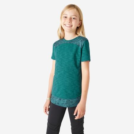 T-shirt double fille vert