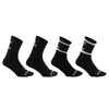 Športové ponožky RS 500 vysoké čierne 4 páry