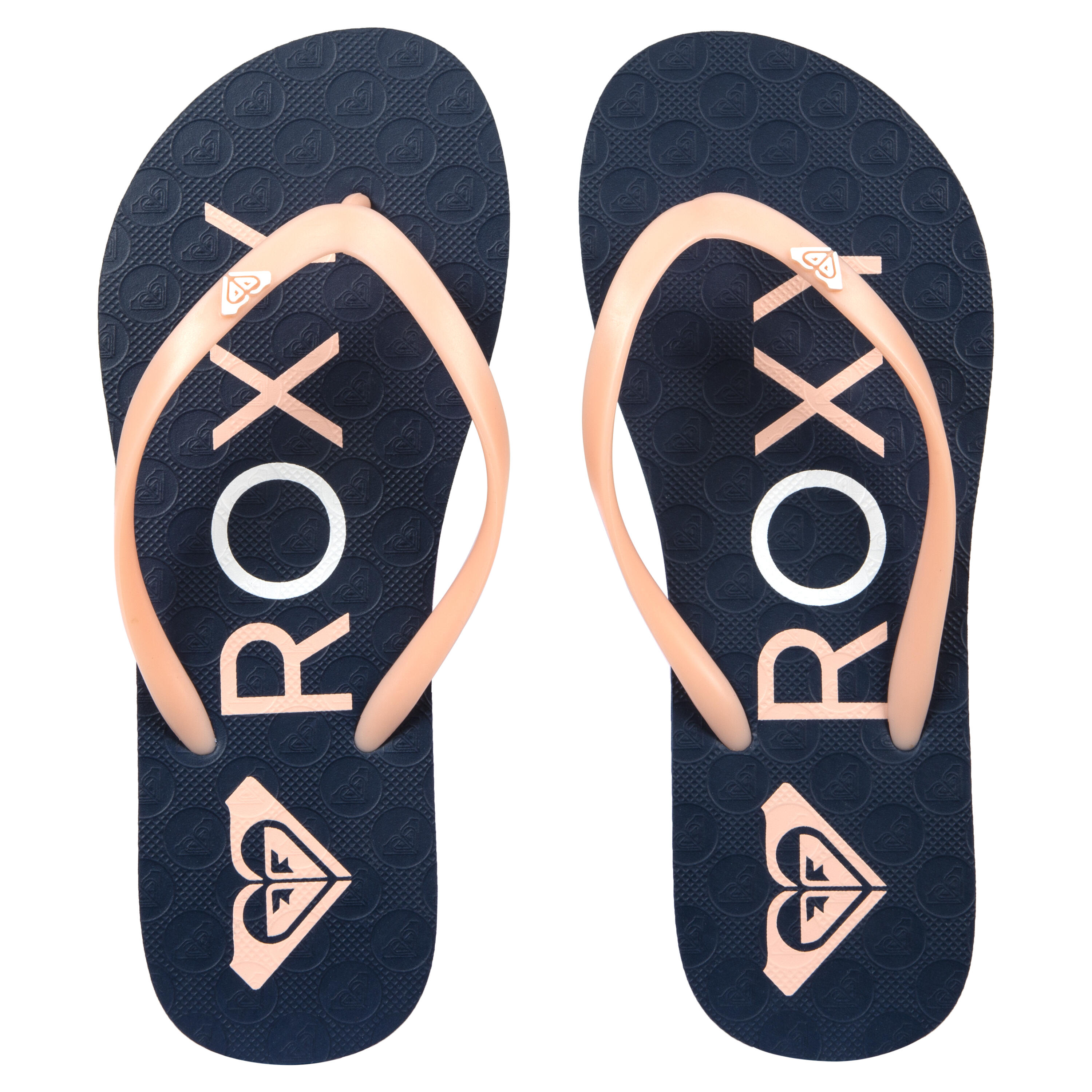 Chanclas playa Mujer Roxy dedo azul marino rosa Decathlon
