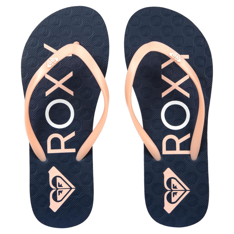 Chanclas playa Mujer Roxy dedo azul marino rosa