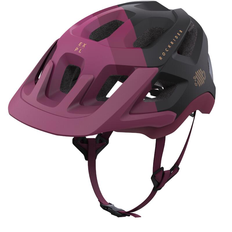 Casco bici mtb ST 500 lilla-nero